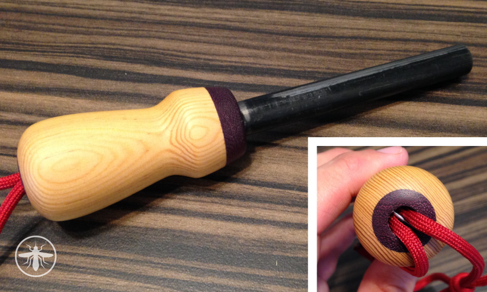 Custom Tool Handle with Recessed Lanyard Holder – Woodturning
