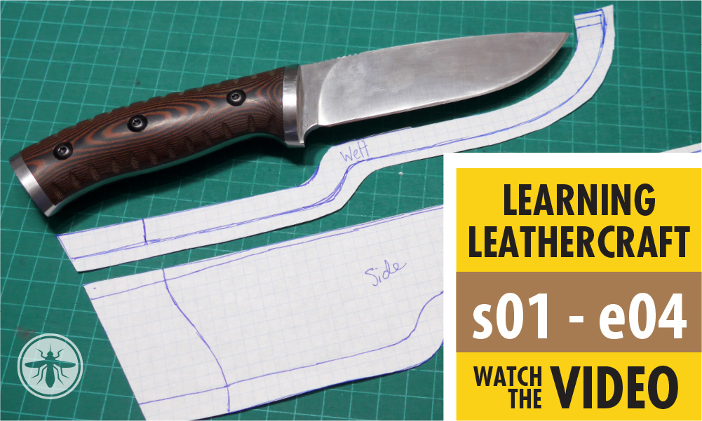 Learning Leathercraft – S01 E04 – New Template & Leather Cutting – Part 1